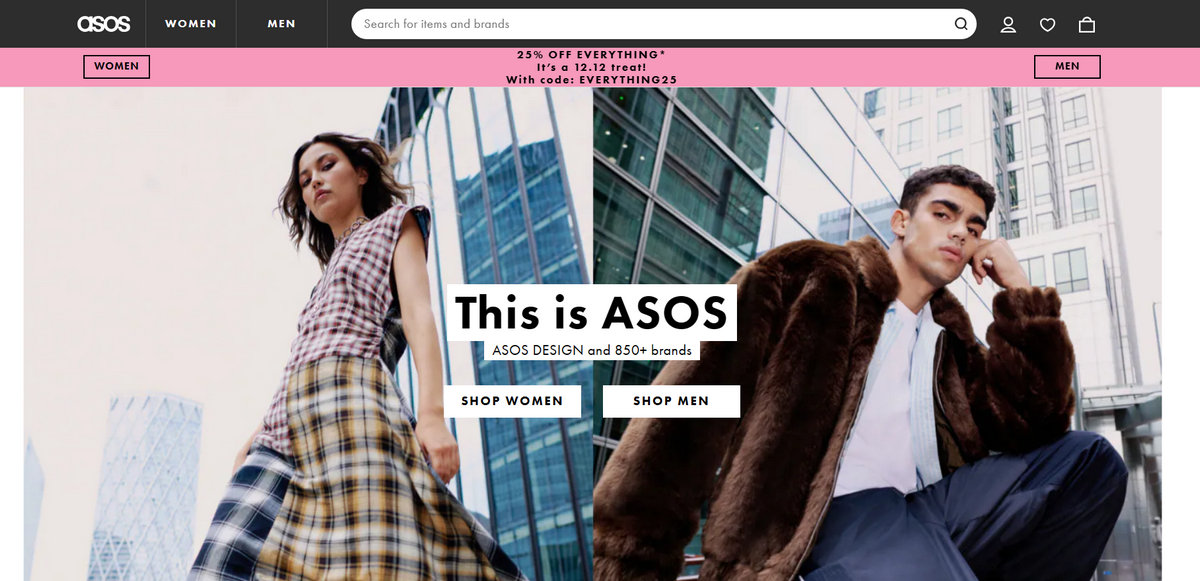 ASOS.com - one of the largest ecommerce platforms in 2024
